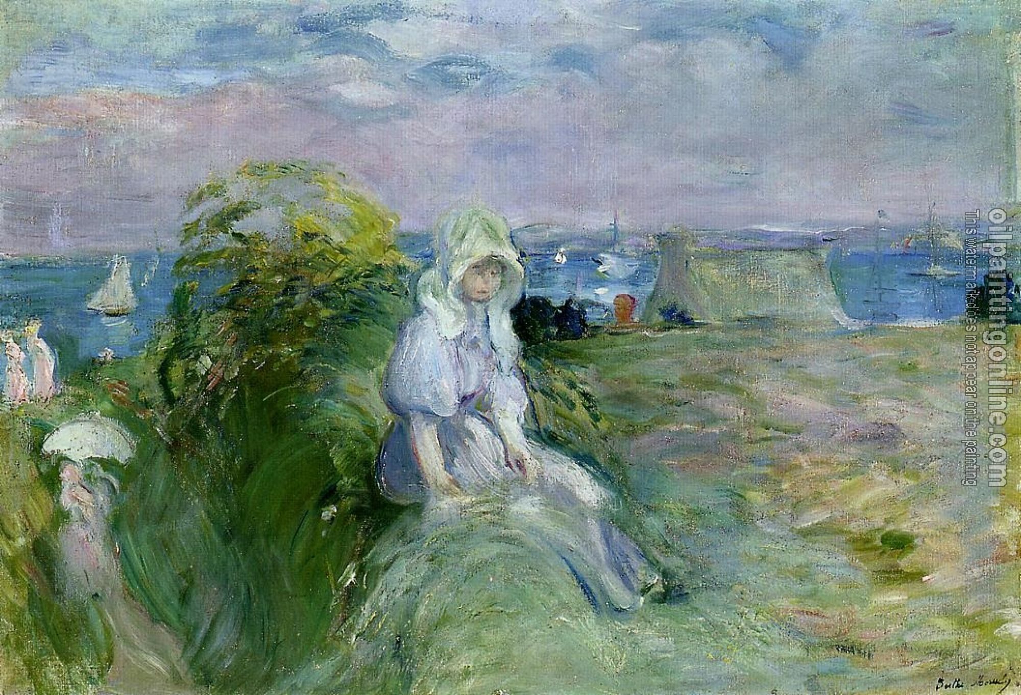 Morisot, Berthe - On the Cliff at Portrieux